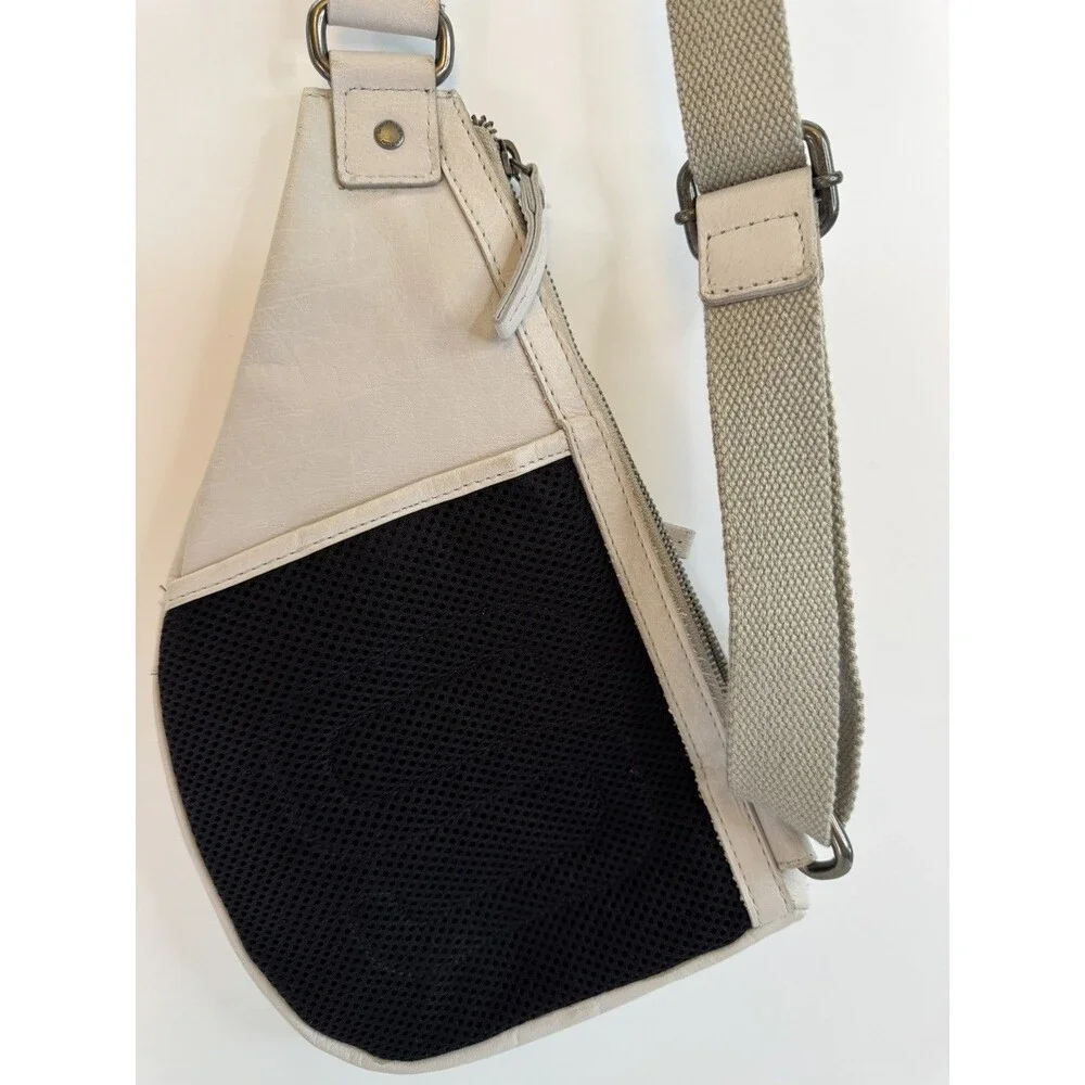 Spikes & Sparrow Flat Sling Bag Back Pack Taupe Leather